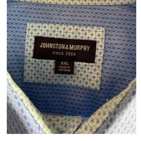 Johnston & Murphy Men's Button-Up Shirt Blue XXL Classic Fit - Picture 3 of 8